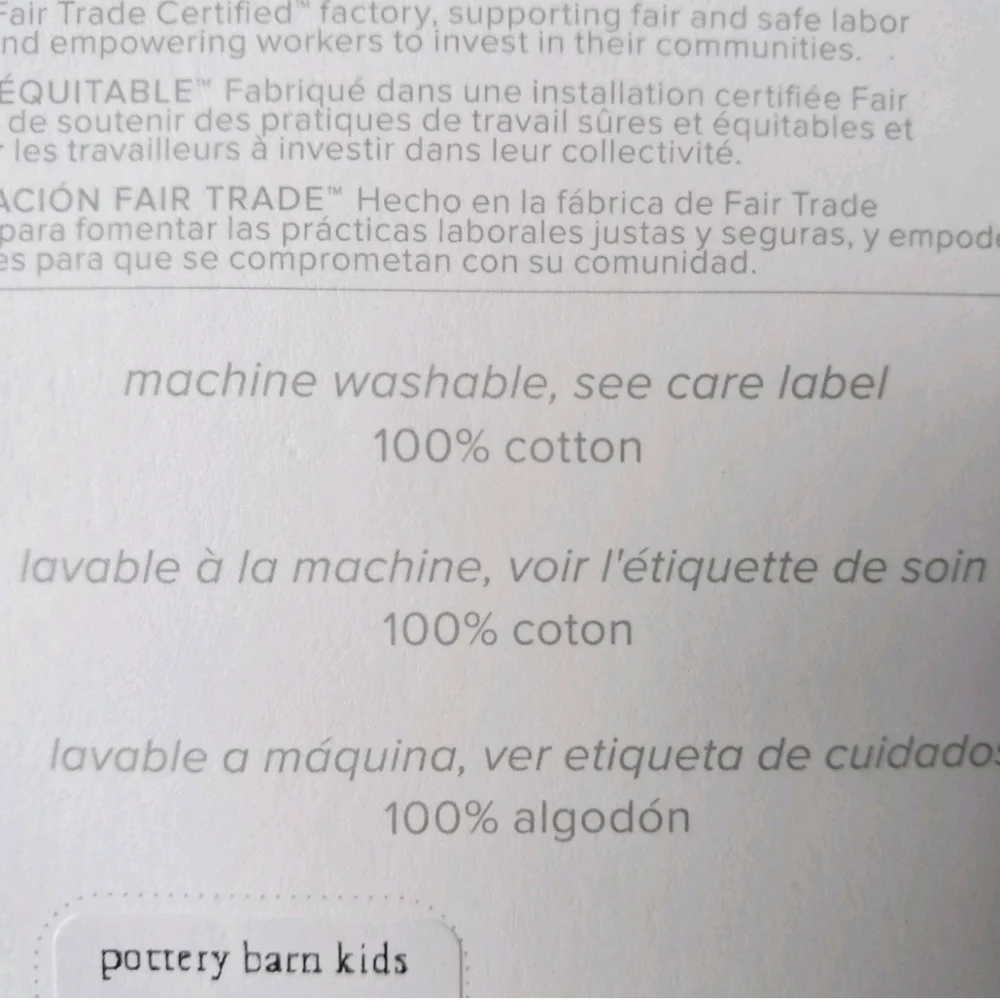 Pottery Barn Kids White Shower Curtain with Light Lavender Trim